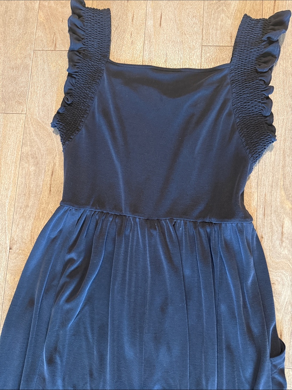 Anthropologie Ruffle Sleeveless Wide-Leg Ribbed Jumpsuit Sz. S - Picture 8 of 11